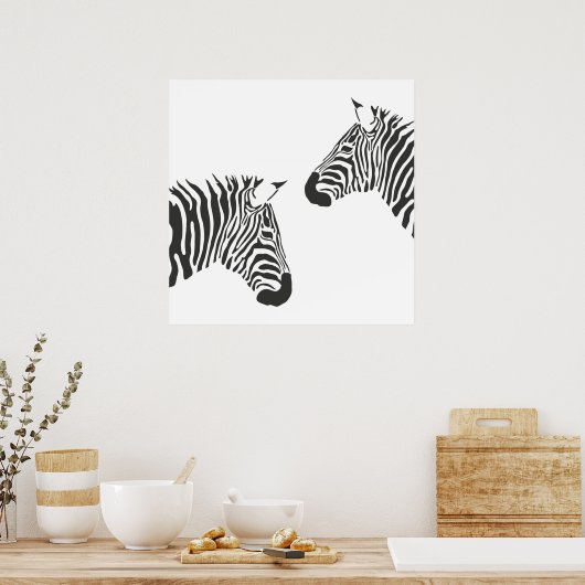 Zebra Stripes Poster (Keuken)