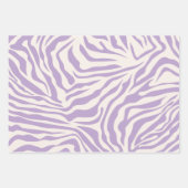 Zebra Stripes Preppy Paars Wild Animal Print Inpakpapier Vel (Voorkant)
