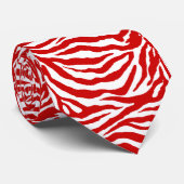 Zebra Stripes Red Stropdas (Opgerold)