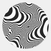 Zebra Stripes Ronde Sticker (Voorkant)
