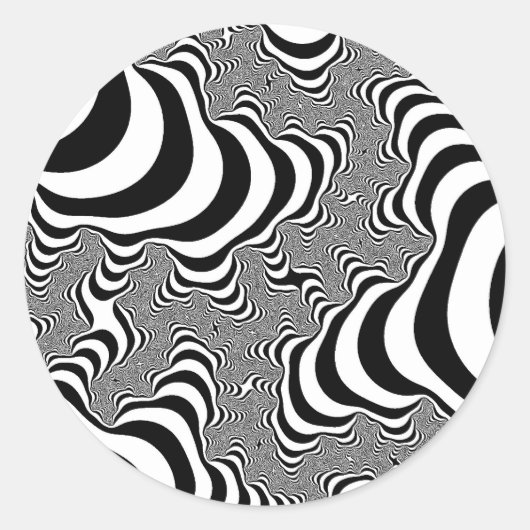 Zebra Stripes Ronde Sticker (Voorkant)