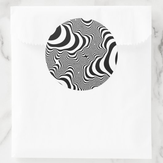 Zebra Stripes Ronde Sticker (Tas)