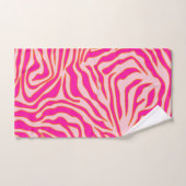 Zebra Stripes Roze Oranje Wilde Dierafdrukken Bad Handdoek (Handdoek)