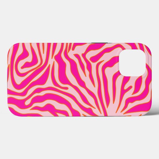 Zebra Stripes Roze Oranje Wilde Dierafdrukken Case-Mate iPhone Case (Achterkant (horizontaal))