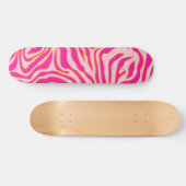Zebra Stripes Roze Oranje Wilde Dierafdrukken Persoonlijk Skateboard (Horizontaal)