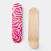 Zebra Stripes Roze Oranje Wilde Dierafdrukken Persoonlijk Skateboard (Voorkant)