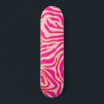 Zebra Stripes Roze Oranje Wilde Dierafdrukken Persoonlijk Skateboard<br><div class="desc">Zebra Print - roze en oranje patroon - wilde dierlijke afdruk.</div>