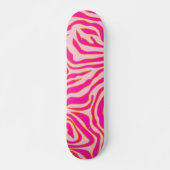 Zebra Stripes Roze Oranje Wilde Dierafdrukken Persoonlijk Skateboard (Voorkant)
