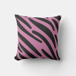 Zebra Stripes Roze zwart wild dier Kussen