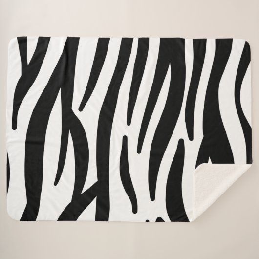 Zebra Stripes Sherpa Deken (Voorkant (horizontaal))