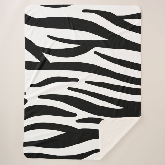 Zebra Stripes Sherpa Deken (Voorkant)