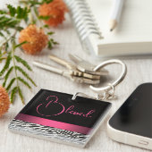 Zebra Stripes Sleutelhanger (Voorkant Rechts)