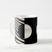 Zebra Stripes stijlvol zwart en zilver patroondeeg Koffiemok (Voorkant links)