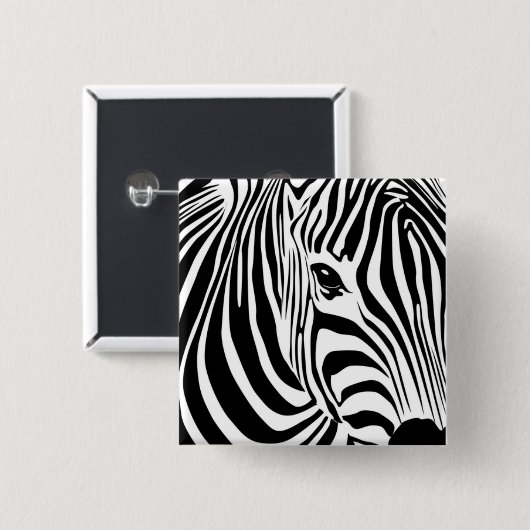 Zebra Stripes Vierkante Button 5,1 Cm (Voorkant /achterkant)