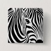 Zebra Stripes Vierkante Button 5,1 Cm (Voorkant)