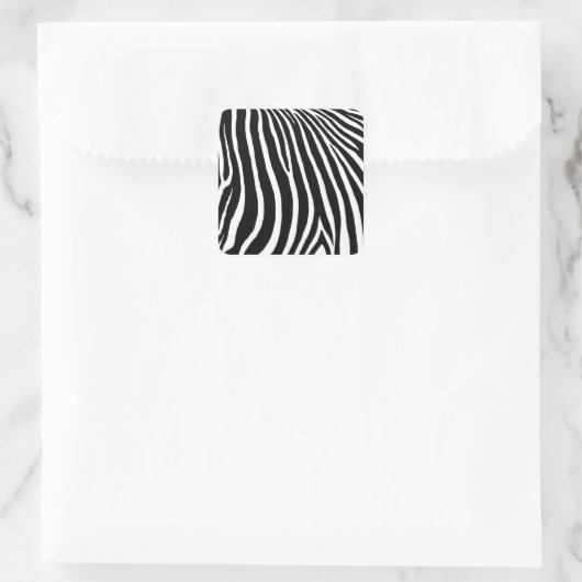Zebra Stripes  Vierkante Sticker (Tas)