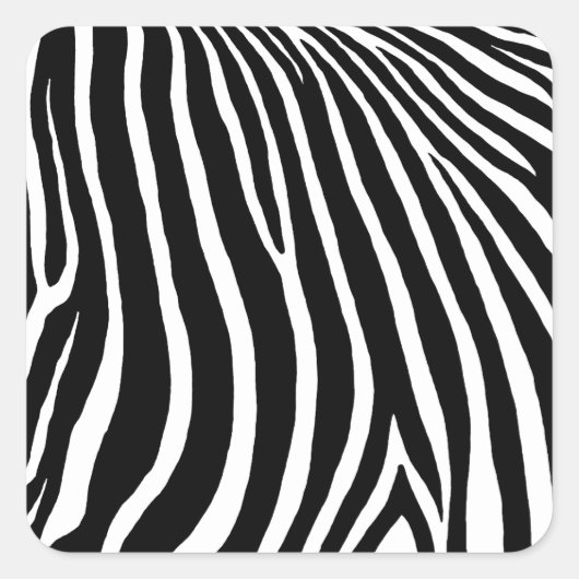 Zebra Stripes  Vierkante Sticker (Voorkant)