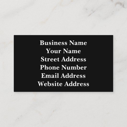 Zebra Stripes Visitekaartje (Achterkant)