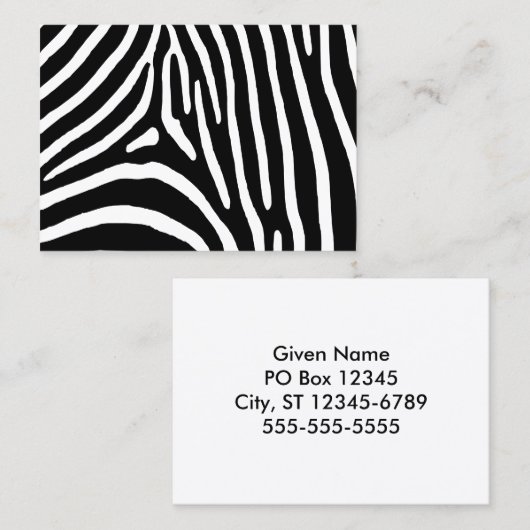 Zebra Stripes Visitekaartje (Voorkant / Achterkant)