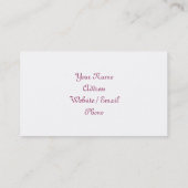 Zebra Stripes Visitekaartje (Achterkant)