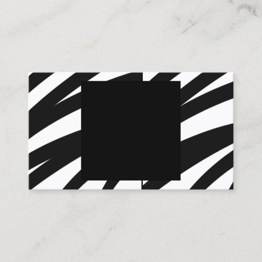 zebra stripes visitekaartje model vet ontwerp (Voorkant)