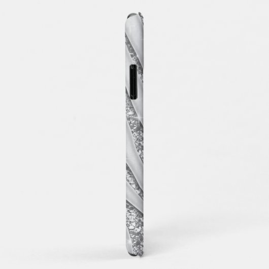 Zebra Stripes White Diamond iPhone 4 Case (Achterkant/rechts)