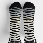 Zebra Stripes Wild Animal Print Persoonlijke naam Sokken (Top)