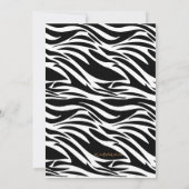 Zebra Stripes Yellow Ribbon Fotopartij nodigt uit Kaart (Achterkant)