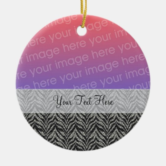 Zebra Stripes Your Photo Ornament (Voorkant)