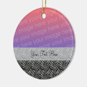 Zebra Stripes Your Photo Ornament (Links)