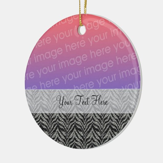 Zebra Stripes Your Photo Ornament (Links)