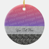 Zebra Stripes Your Photo Ornament (Achterkant)