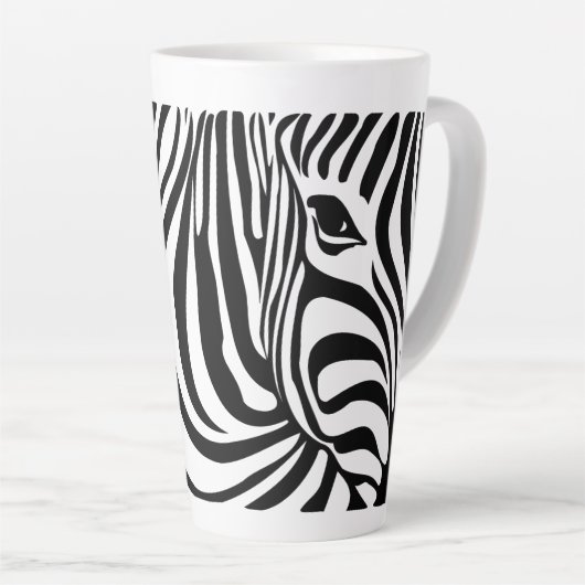 Zebra Stripes Zebra Cup Latte Mok (Rechterhoek)