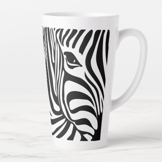Zebra Stripes Zebra Cup Latte Mok (Rechts)