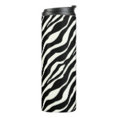 Zebra Stripes - Zwart en Wit Thermosbeker (Gedraaid links)