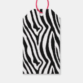 Zebra Stripes Zwart & Wit | Bold Safari Cadeaulabel (Voorkant)
