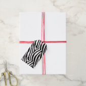 Zebra Stripes Zwart & Wit | Bold Safari Cadeaulabel (Met Touw)