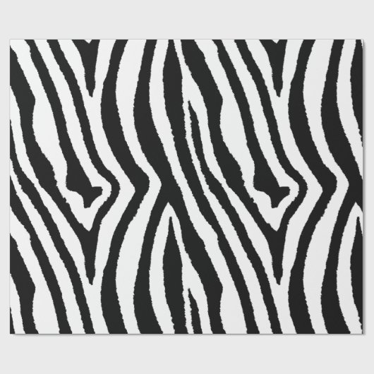 Zebra Stripes Zwart & Wit | Bold Safari Cadeaupapier (Vlak)