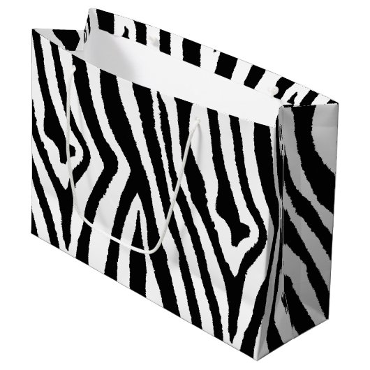 Zebra Stripes Zwart & Wit | Bold Safari Groot Cadeauzakje (Voorkant Gekanteld)