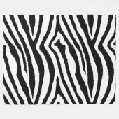 Zebra Stripes Zwart & Wit | Safari Animal Print Fleece Deken (Voorkant (Horizontaal))