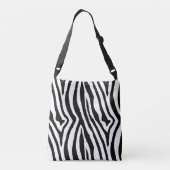 Zebra Stripes Zwart & Wit | Stijlvolle dierenprint Crossbody Tas (Achterkant)