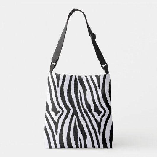 Zebra Stripes Zwart & Wit | Stijlvolle dierenprint Crossbody Tas (Achterkant)