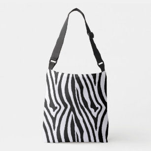 Zebra Stripes Zwart & Wit Stijlvolle dierenprint Crossbody Tas
