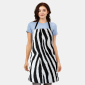 Zebra Stripes Zwart & Wit | Stijlvolle dierenprint Schort (Gedragen)