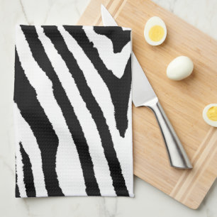Zebra Stripes Zwart & Wit   Stijlvolle dierenprint Theedoek