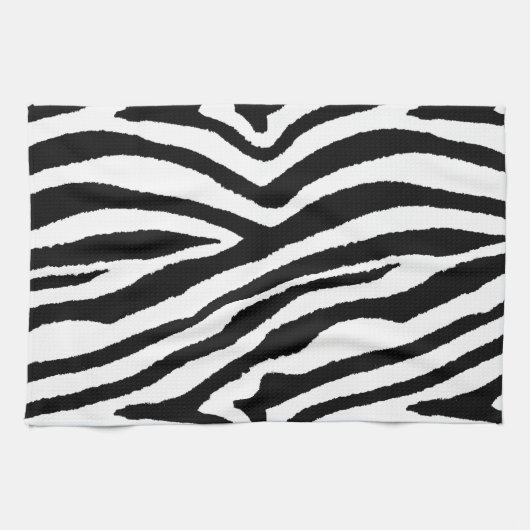 Zebra Stripes Zwart & Wit | Stijlvolle dierenprint Theedoek (Horizontaal)