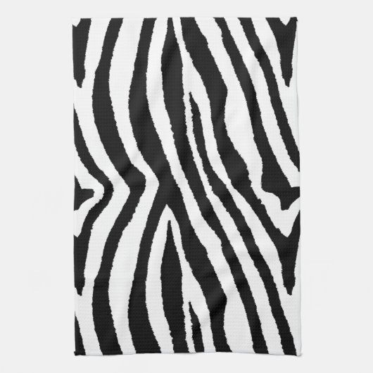 Zebra Stripes Zwart & Wit | Stijlvolle dierenprint Theedoek (Verticaal)