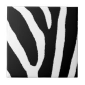 ZEBRA STRIPES (zwart-wit) Tegeltje (Voorkant)