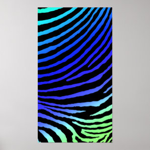 ZEBRA STRIPES: ZWARTE LICHTING POSTER