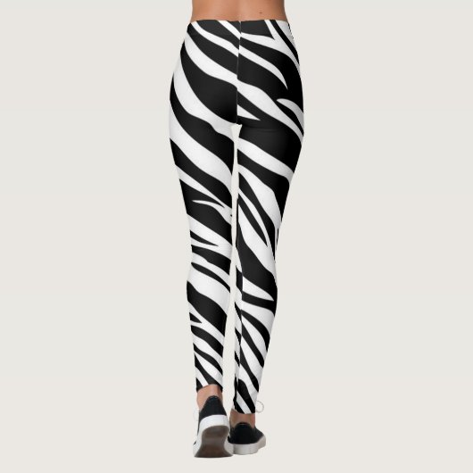 Zebra Strips Patroon Print Leggings (Achterkant)